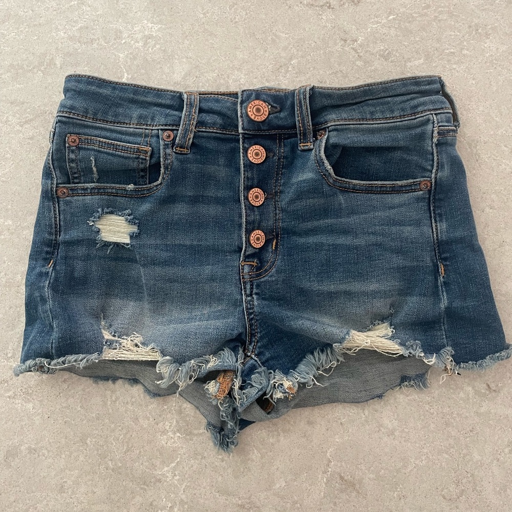 American Eagle Distressed High Waisted Shorts